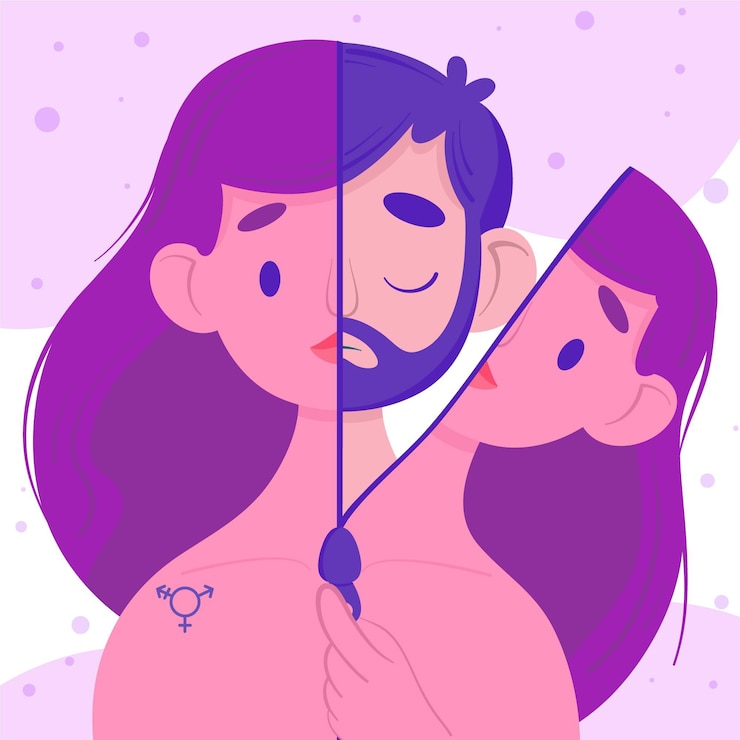 Free Vector gender-neutral movement find your identity