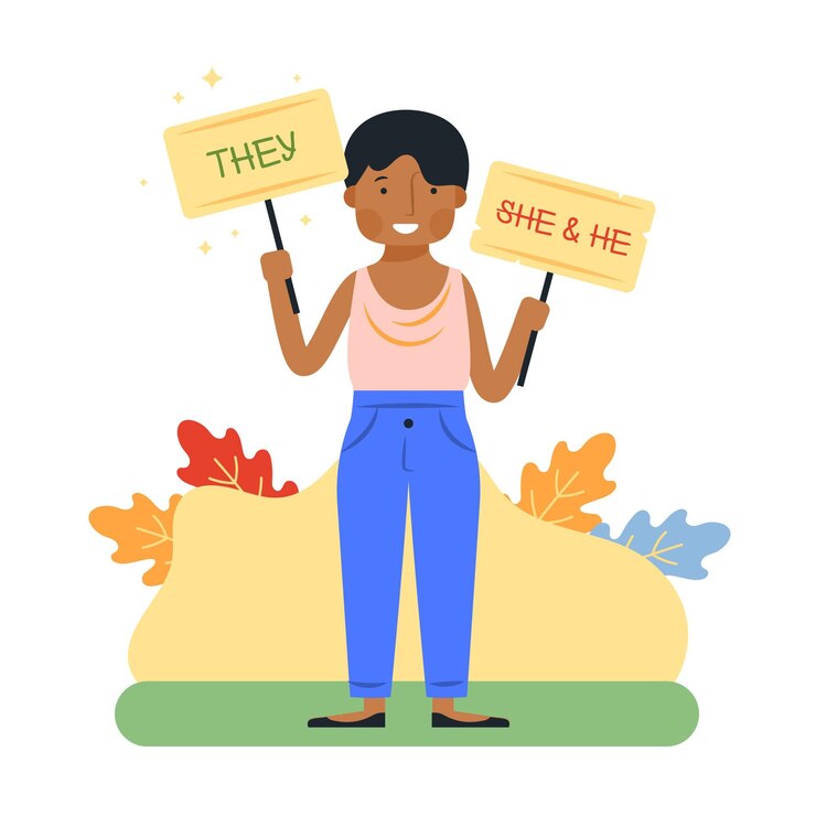 Free Vector gender-neutral movement
