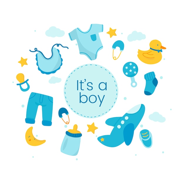 Free vector gender reveal of a boy