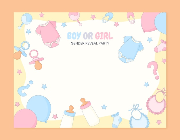 Free vector gender reveal celebration photocall