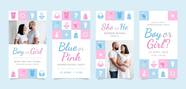 Gender reveal party design template