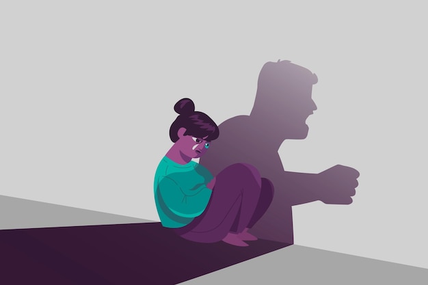 Free vector gender violence concept