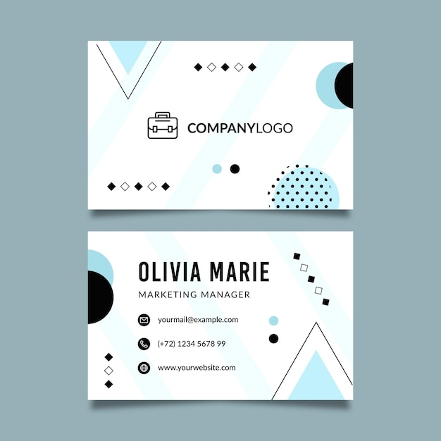 Free vector general business double-sided business card template