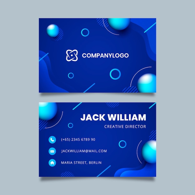 Free vector general business double-sided business card
