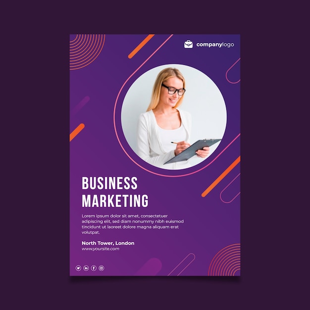 Free vector general business flyer template