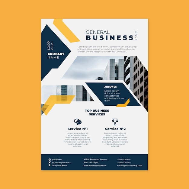 Free vector general business flyer template