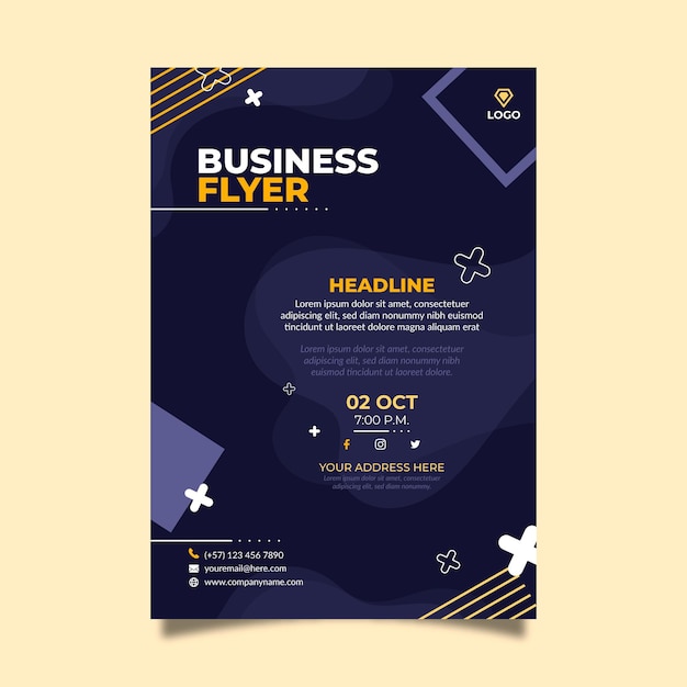 Free vector general business flyer