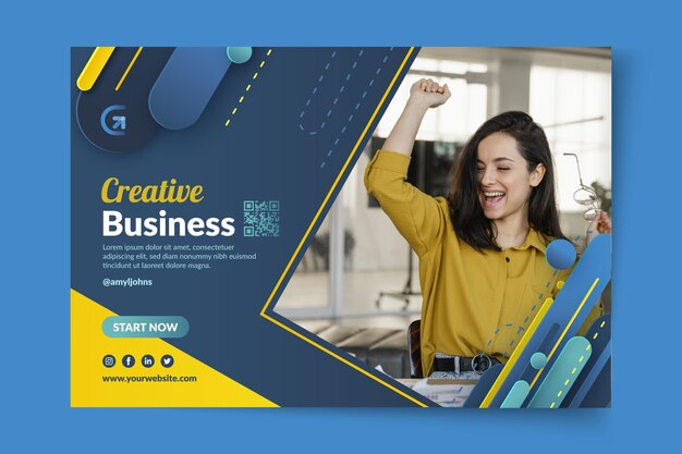 General business horizontal banner template