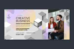 Free vector general business horizontal banner template