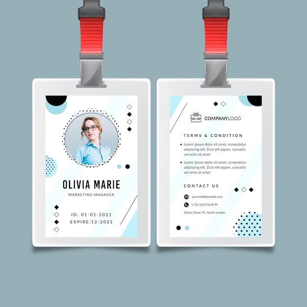 Free vector general business id card template
