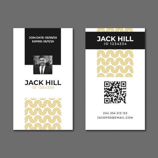 General business id card template