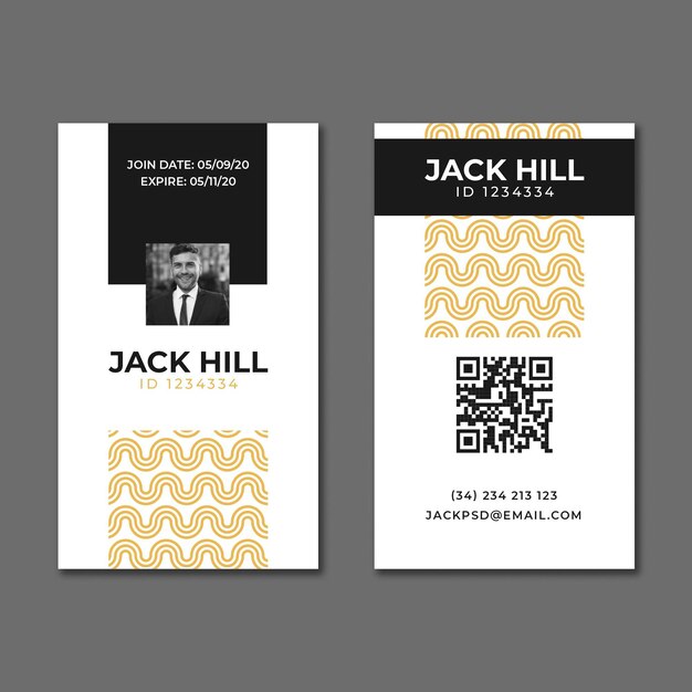 General business id card template