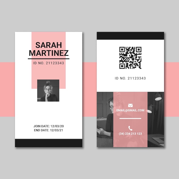 Free vector general business id card template