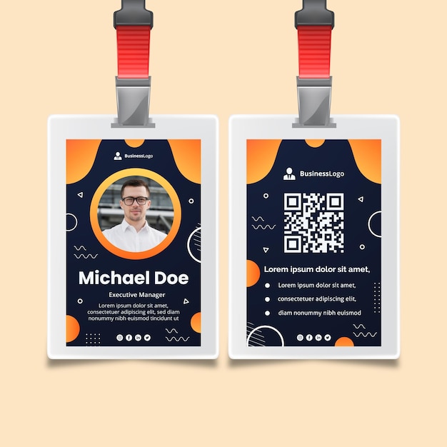 Free vector general business id card template