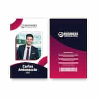 Free vector general business id card