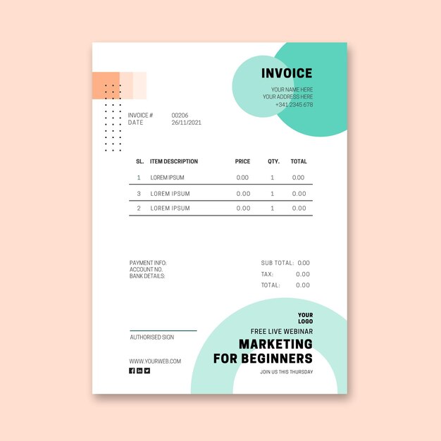 General business invoice template