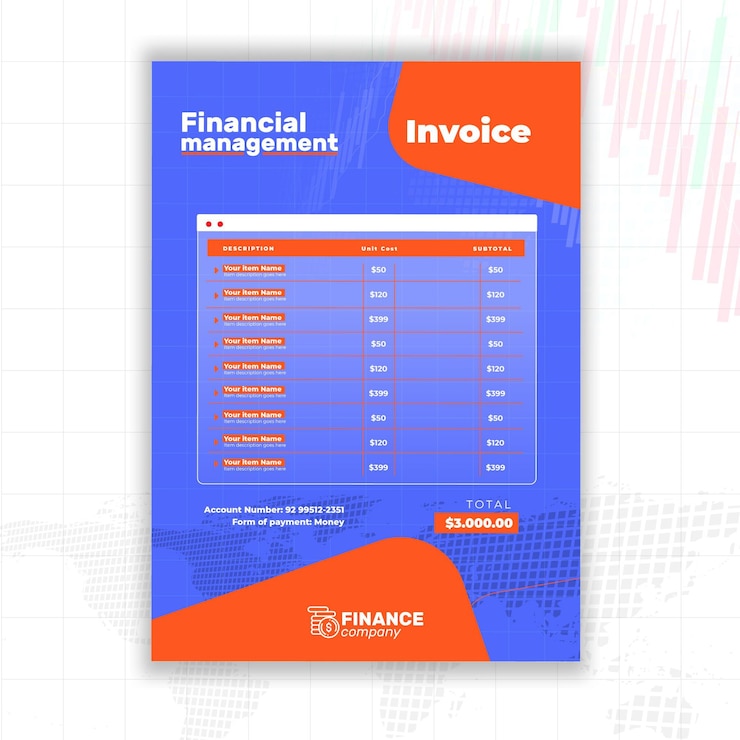 Free Vector general business invoice template