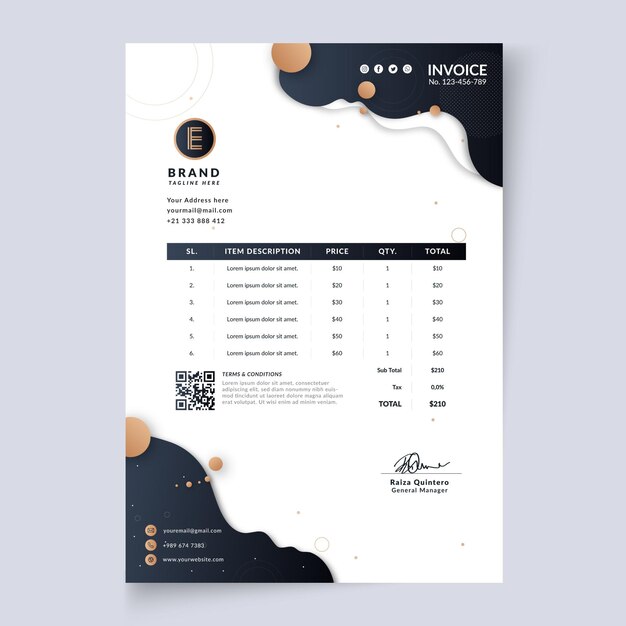 General business invoice template