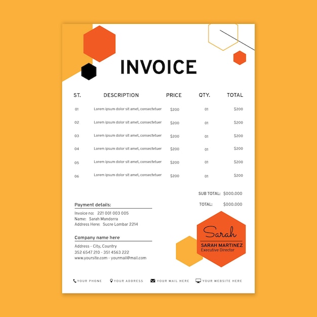 General business invoice template