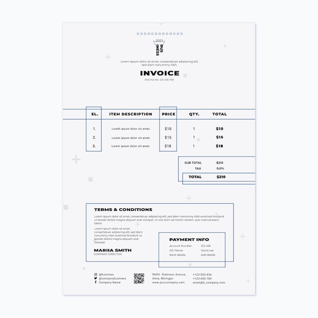 General business invoice template