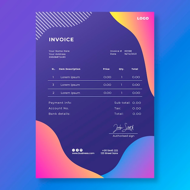 General business invoice
