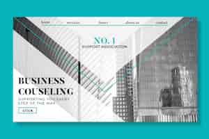 Free vector general business landing page template