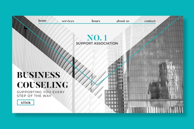 General business landing page template