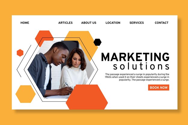 General business landing page template