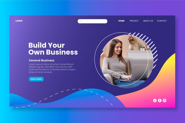 General business landing page template