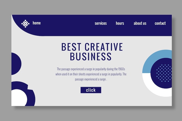 Free vector general business landing page