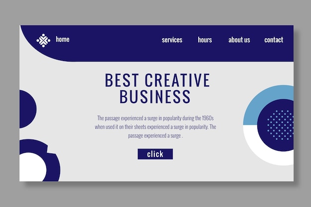 General business landing page
