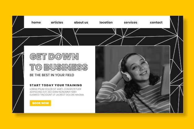 Free vector general business landing page