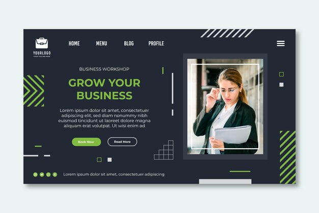 General business landing page