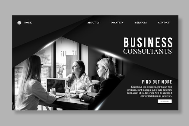 Free vector general business landing page