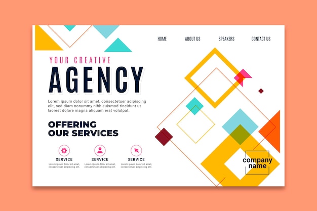 Free vector general business landing page