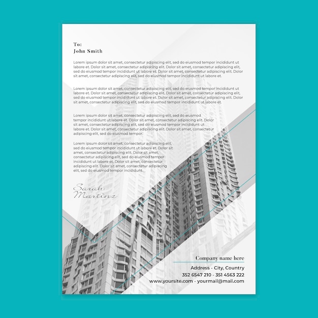 Free vector general business letterhead template