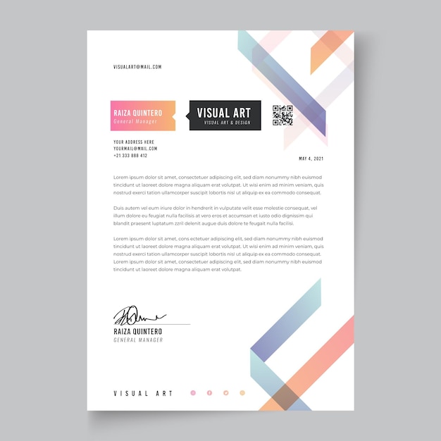 Free vector general business letterhead template