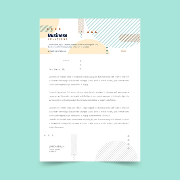 Free vector general business letterhead template