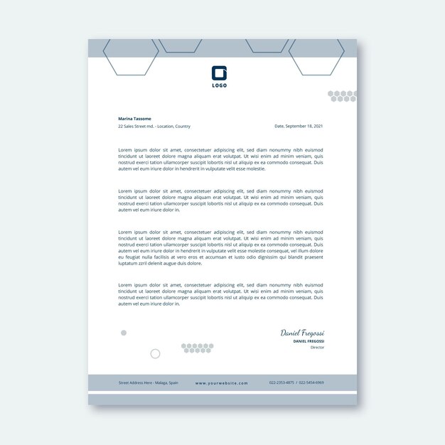 General business letterhead template