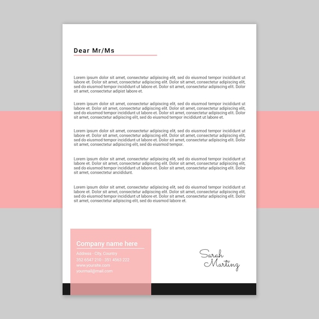 Free vector general business letterhead template