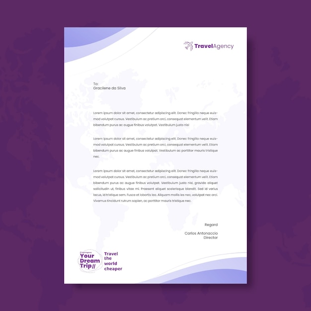 Free vector general business letterhead template