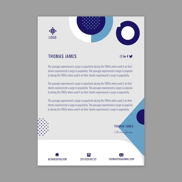 General business letterhead