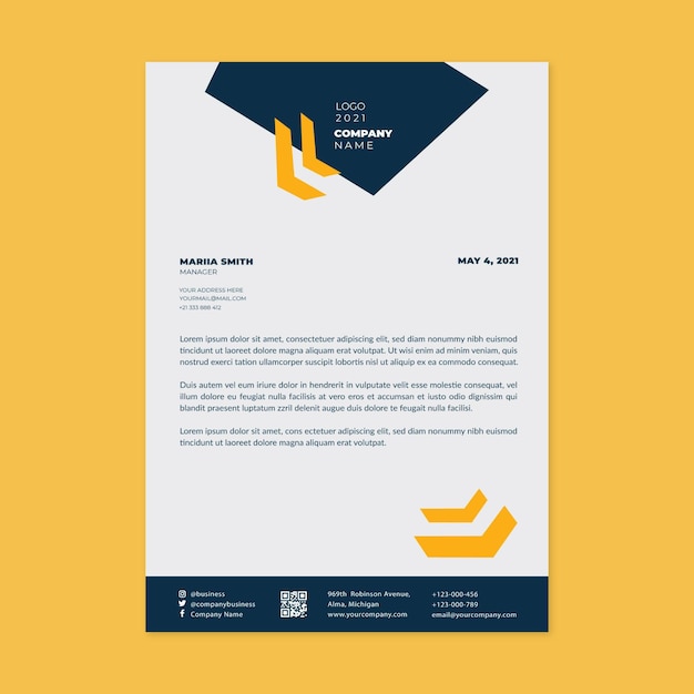 Free vector general business letterhead