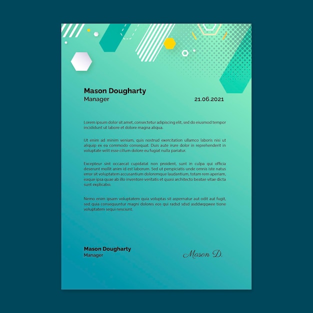 General business letterhead