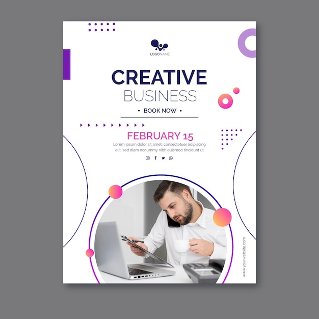 Free vector general business poster template