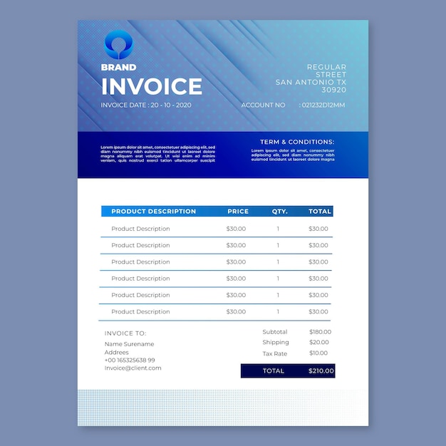 General business seminar invoice template