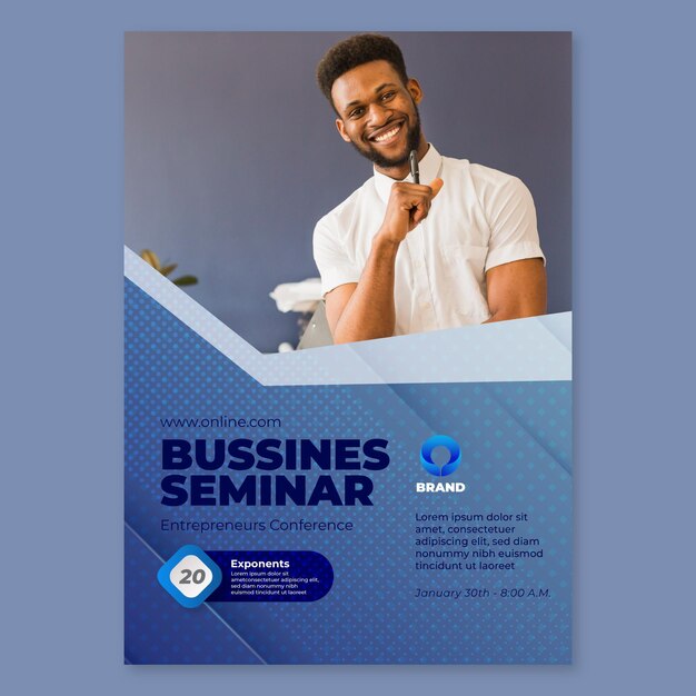 General business seminar poster template