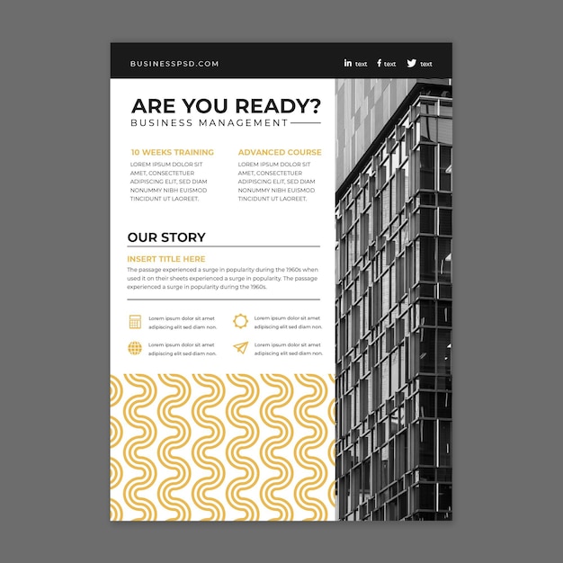 General business vertical flyer template