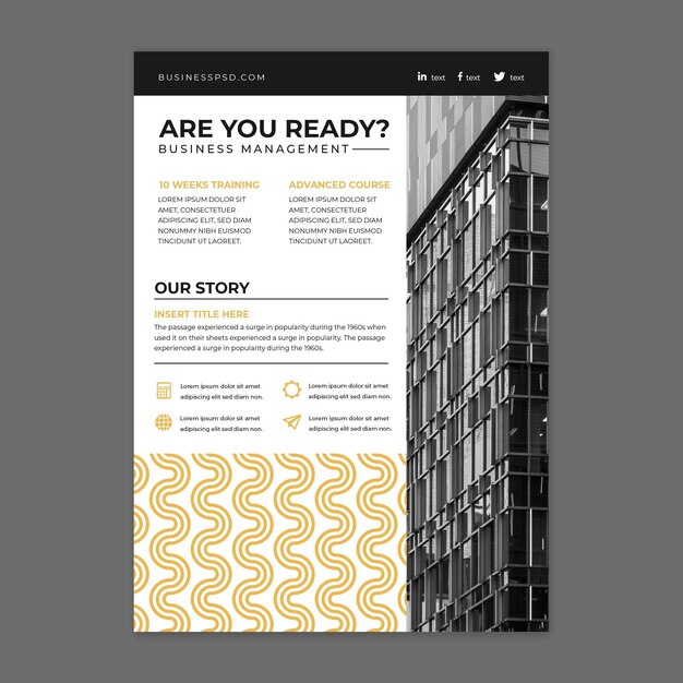 General business vertical flyer template
