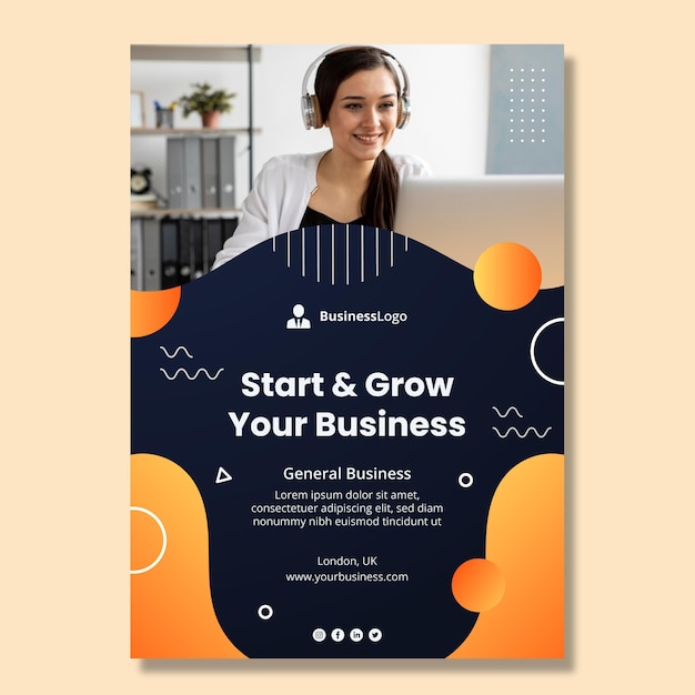 General business vertical flyer template